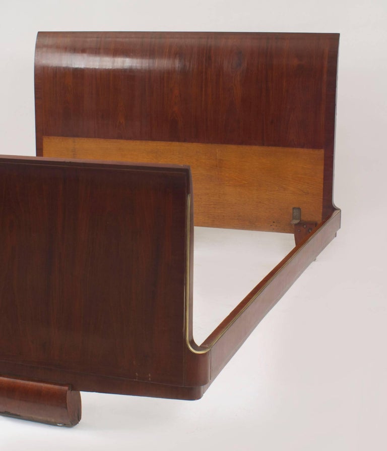 French Art Deco Mahogany Full/QueenSize Bed For Sale at 1stDibs