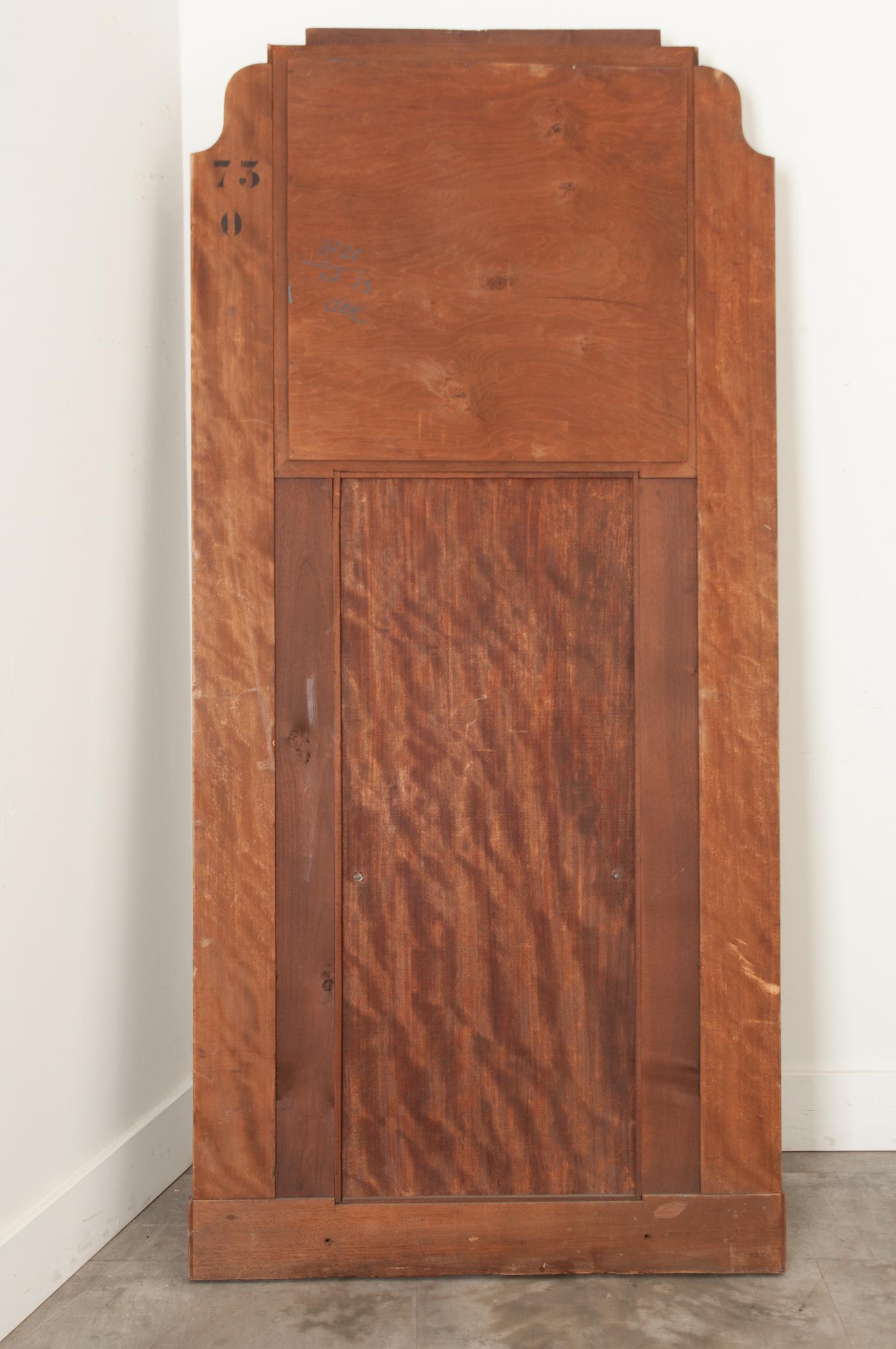 Metal French Art Deco Mahogany Hall Tree