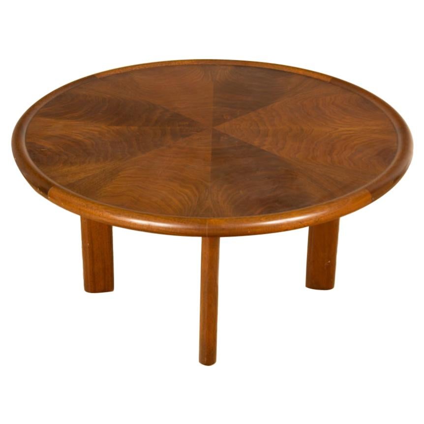 French Art Deco Mahogany Round Coffee Table by Majorelle, Circa 1930. For Sale
