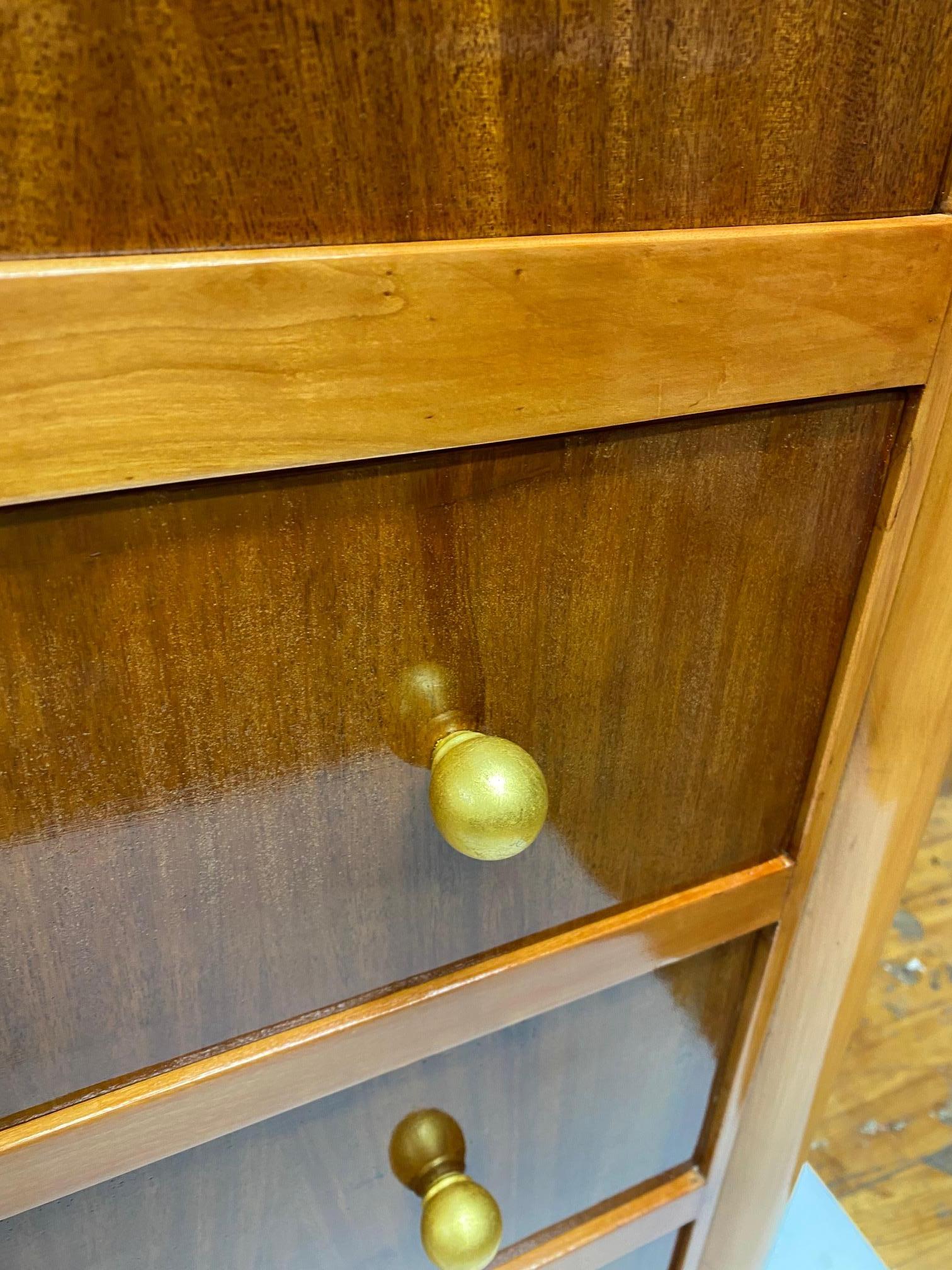 French Art Deco Mahogany Secretary Cabinet by André Arbus and Vadim Androusssov For Sale 6