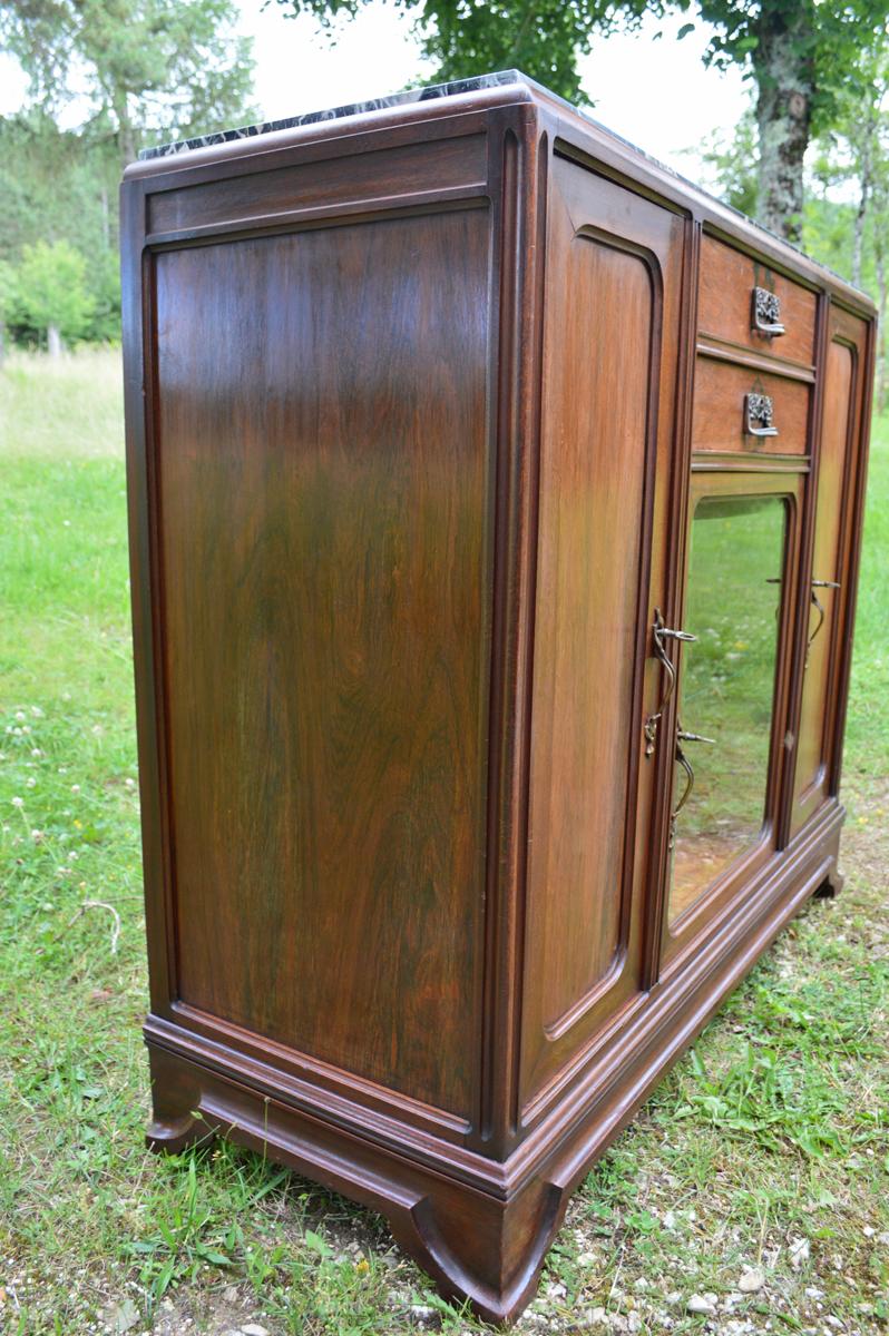 French Art Deco Mahogany Sideboard from Schoens-Froment, circa 1920 9
