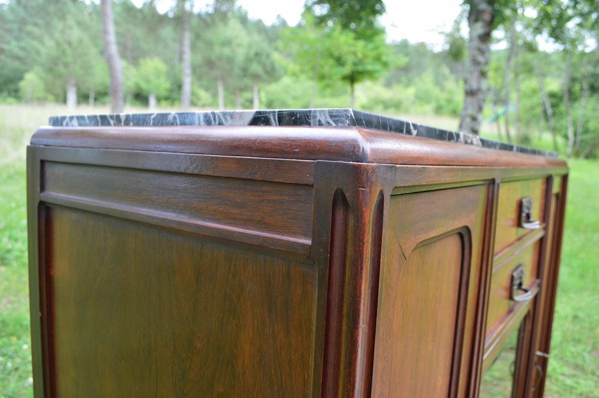 French Art Deco Mahogany Sideboard from Schoens-Froment, circa 1920 11