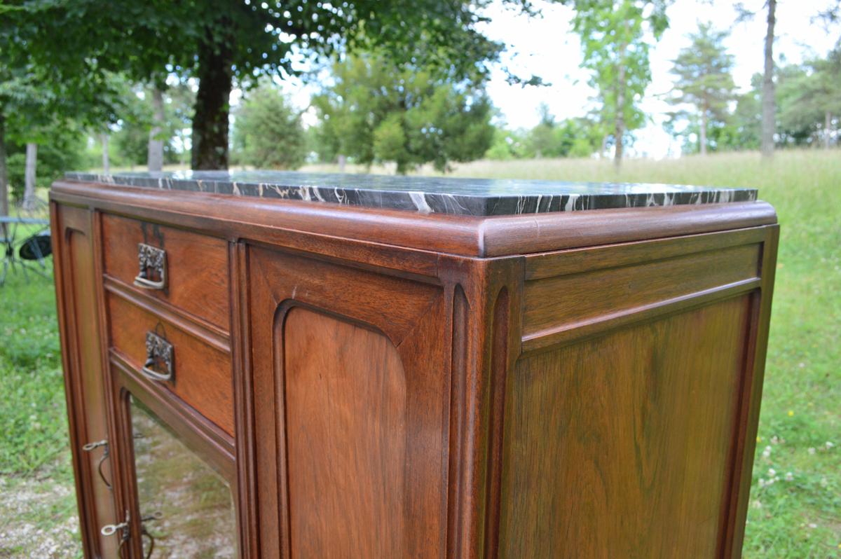 French Art Deco Mahogany Sideboard from Schoens-Froment, circa 1920 12