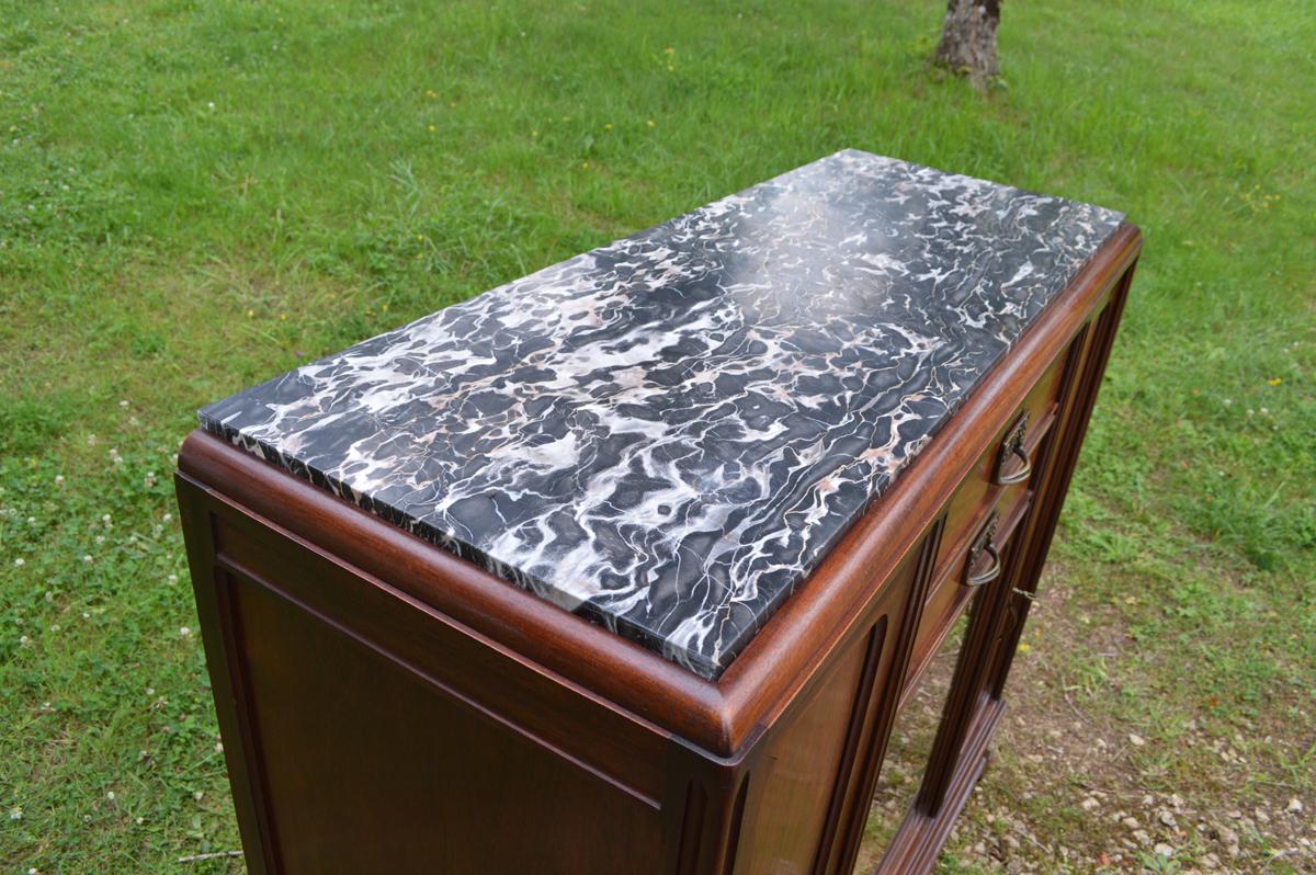 Early 20th Century French Art Deco Mahogany Sideboard from Schoens-Froment, circa 1920