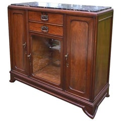 Antique French Art Deco Mahogany Sideboard from Schoens-Froment, circa 1920