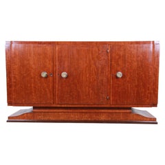 French Art Deco Mahogany Sideboard or Bar Cabinet, 1940s