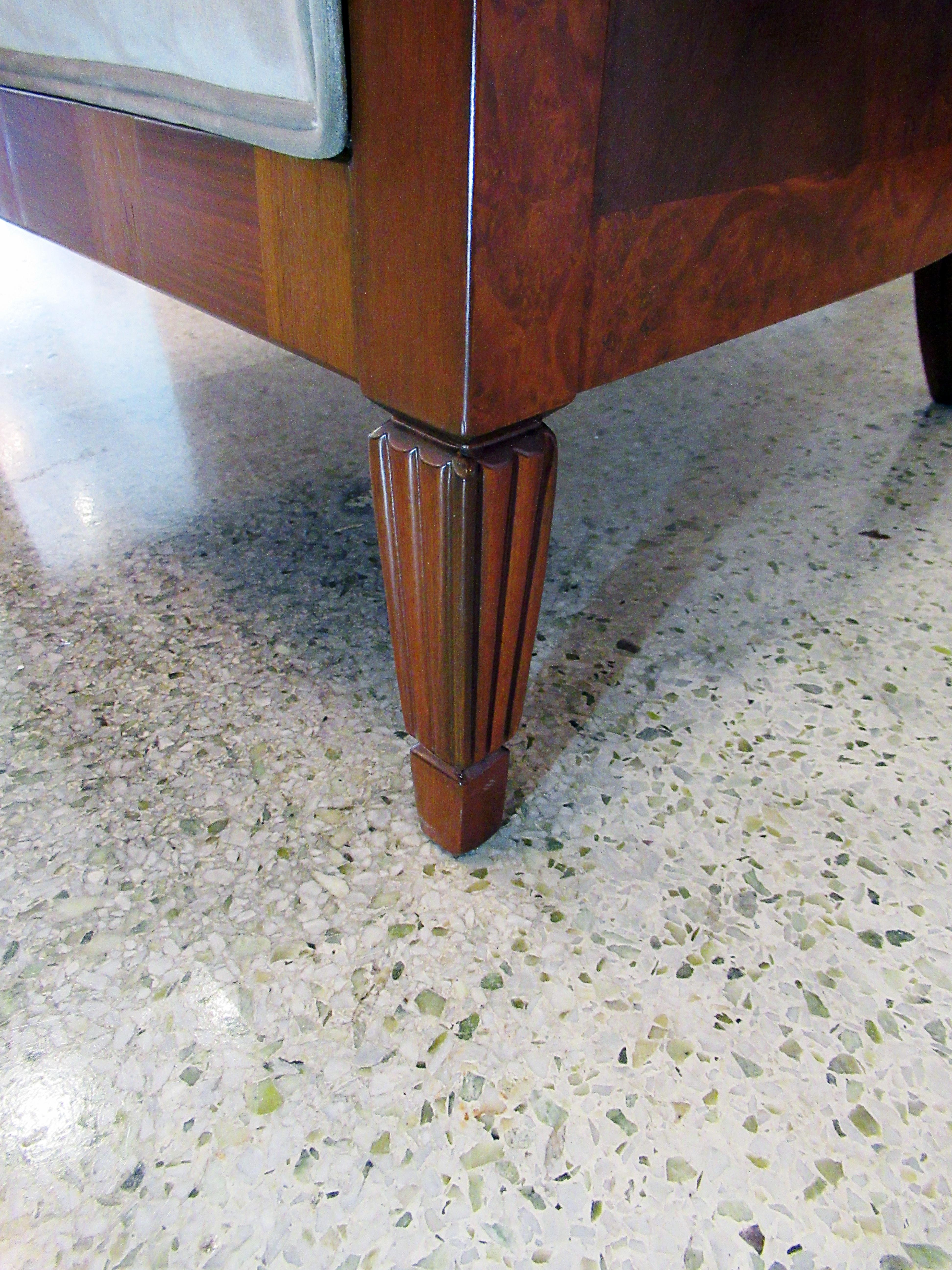 French Art Deco Mahogany, Walnut and Rosewood Bergère, Dominique 2