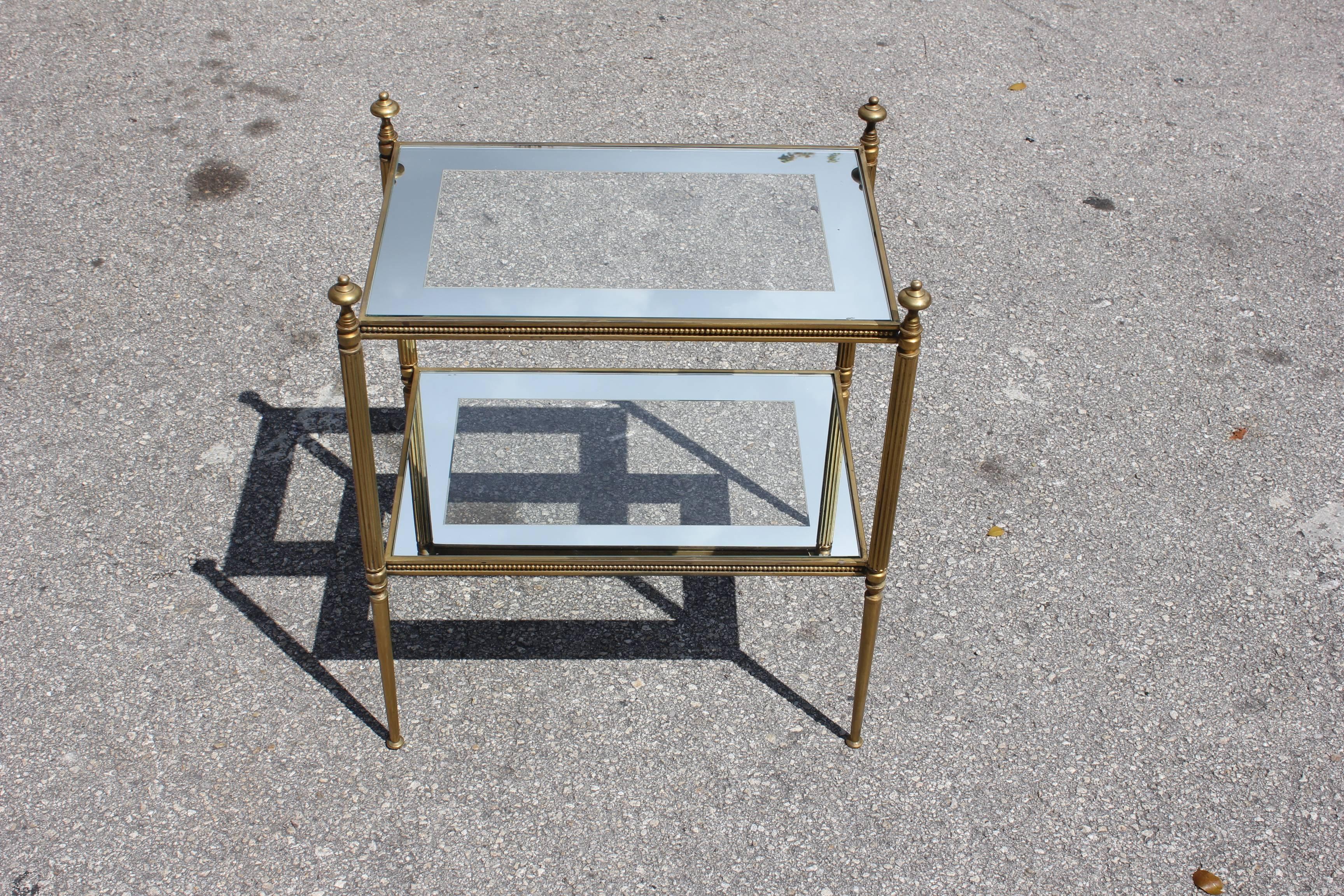 French Art Deco Maison Jansen Two-Tier Bronze Coffee or Side Table, circa 1940s 6