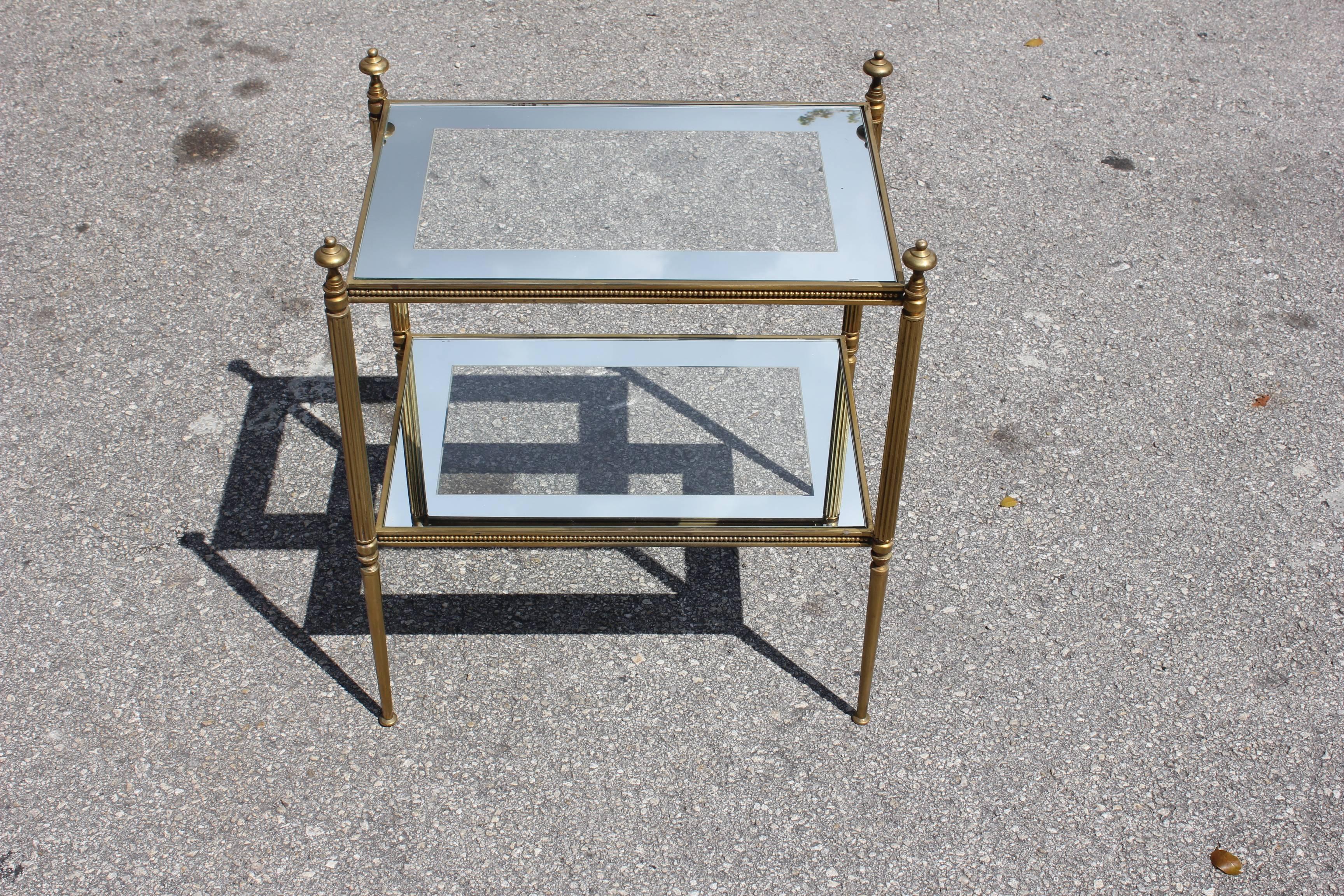 French Art Deco Maison Jansen Two-Tier Bronze Coffee or Side Table, circa 1940s 8