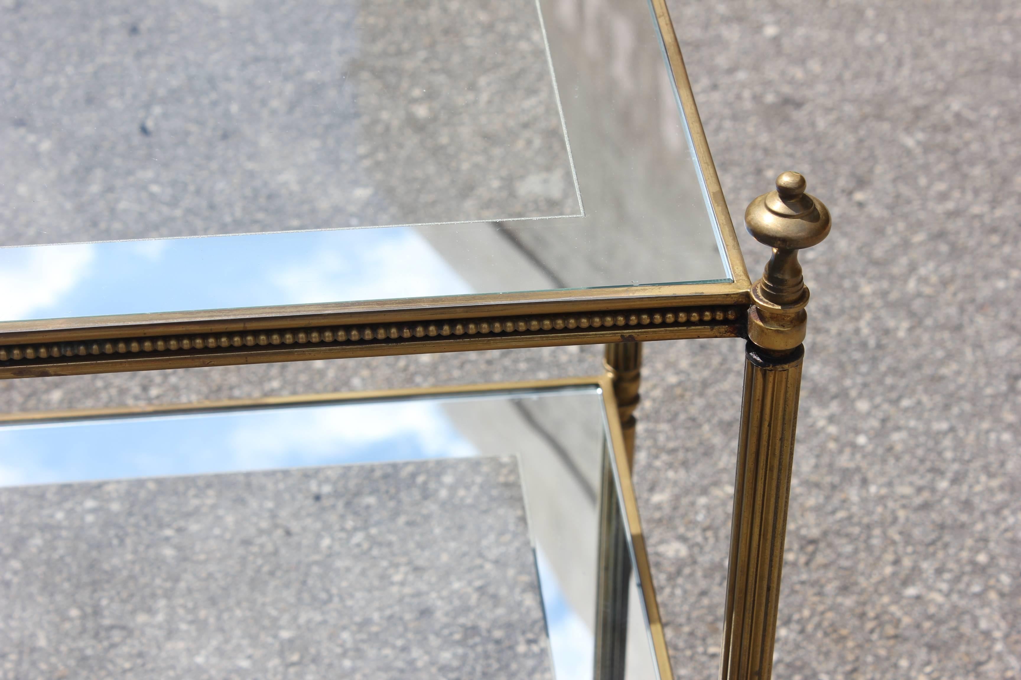 French Art Deco Maison Jansen Two-Tier Bronze Coffee or Side Table, circa 1940s 9