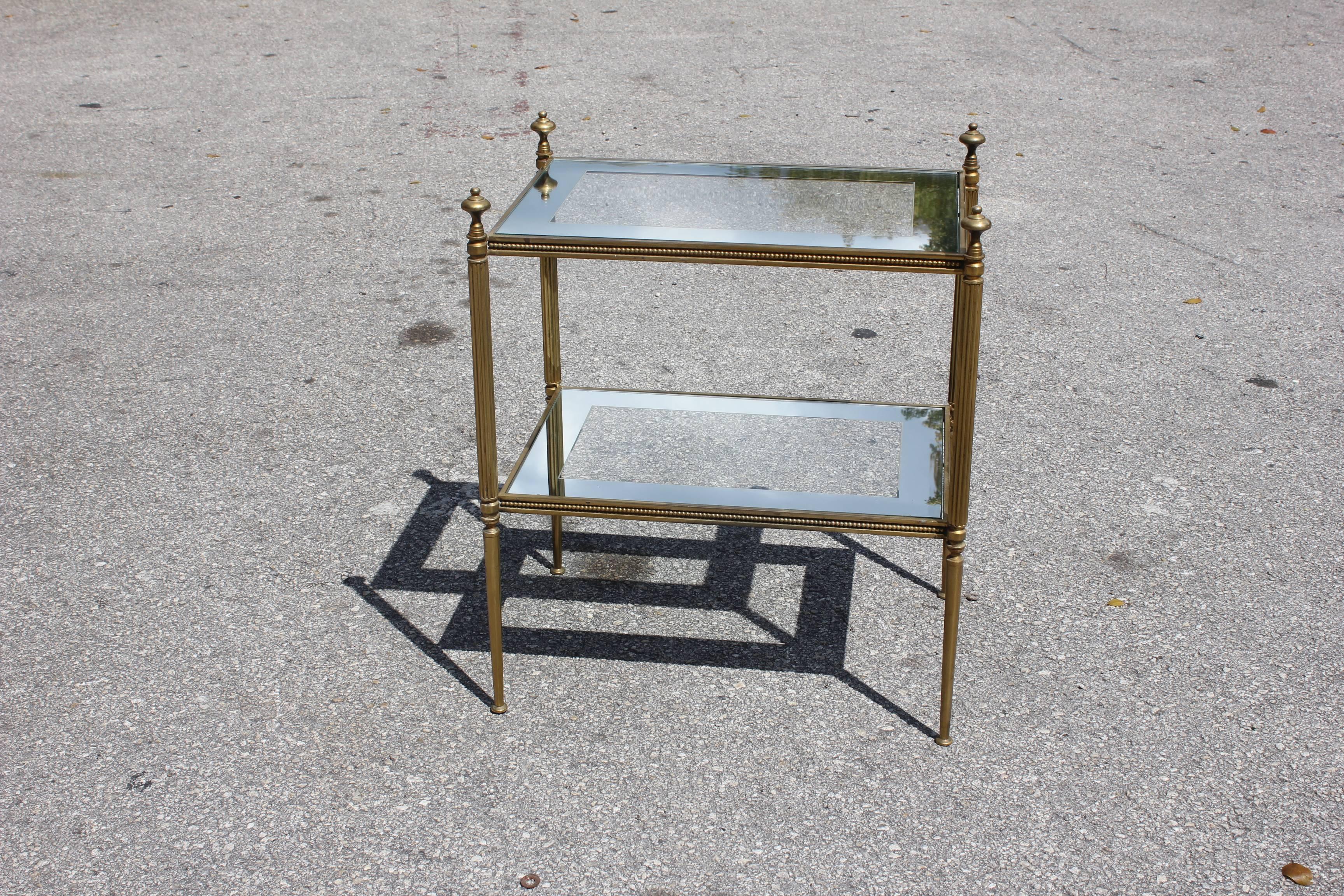 French Art Deco Maison Jansen Two-Tier Bronze Coffee or Side Table, circa 1940s 10