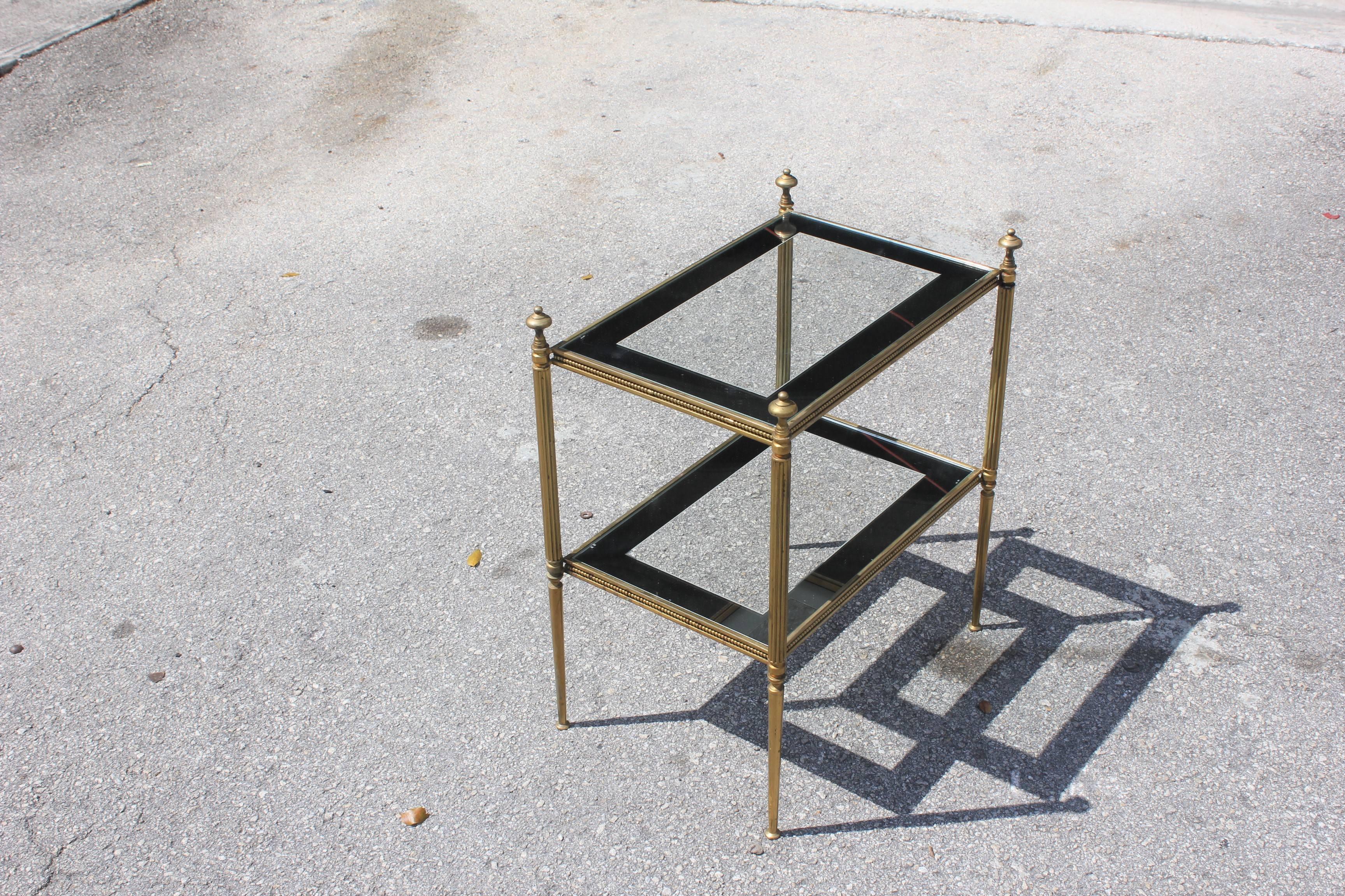 French Art Deco Maison Jansen Two-Tier Bronze Coffee or Side Table, circa 1940s 11