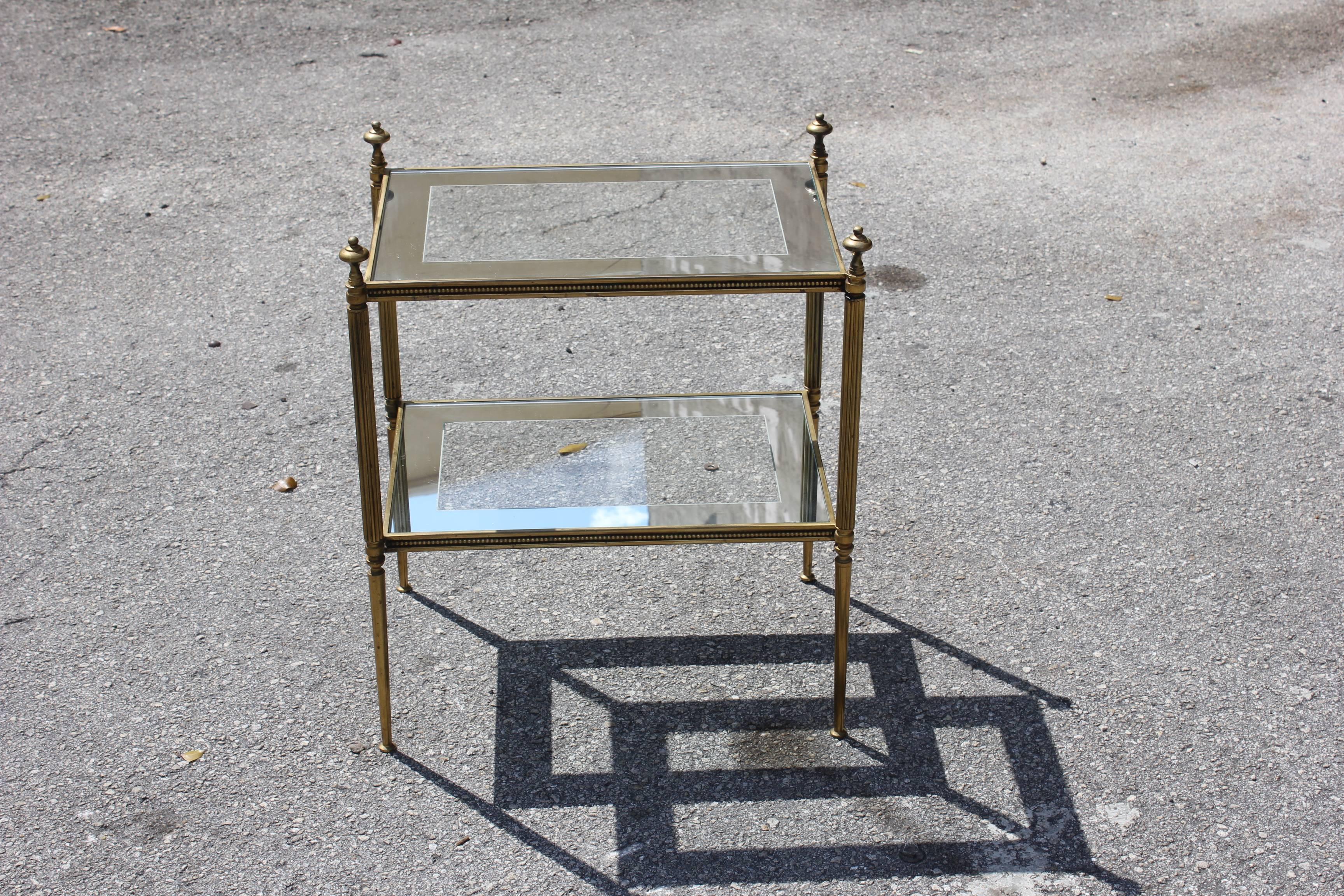 French Art Deco Maison Jansen Two-Tier Bronze Coffee or Side Table, circa 1940s 12