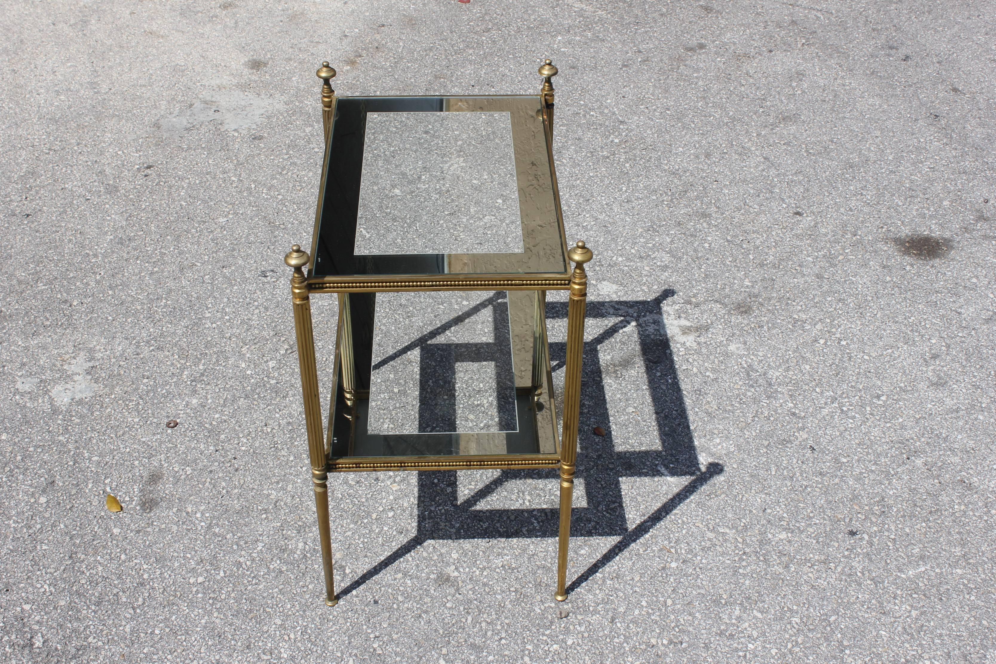 Mid-20th Century French Art Deco Maison Jansen Two-Tier Bronze Coffee or Side Table, circa 1940s