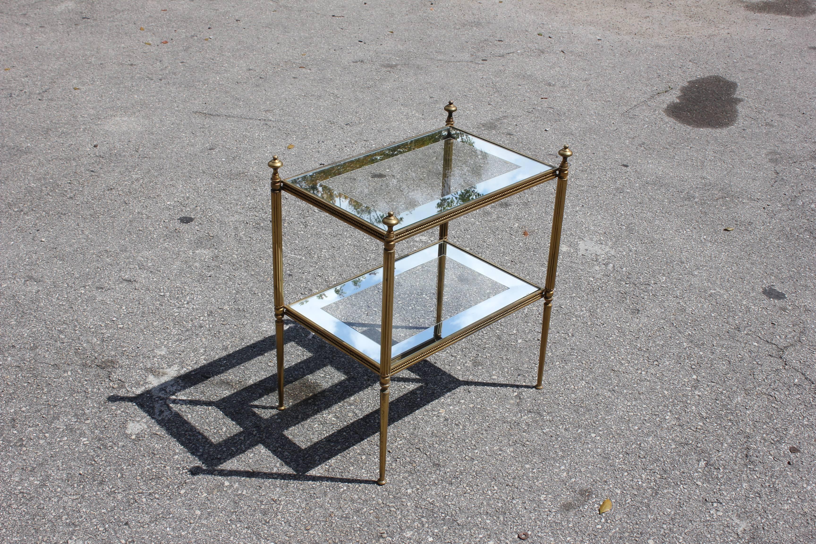 French Art Deco Maison Jansen Two-Tier Bronze Coffee or Side Table, circa 1940s 4