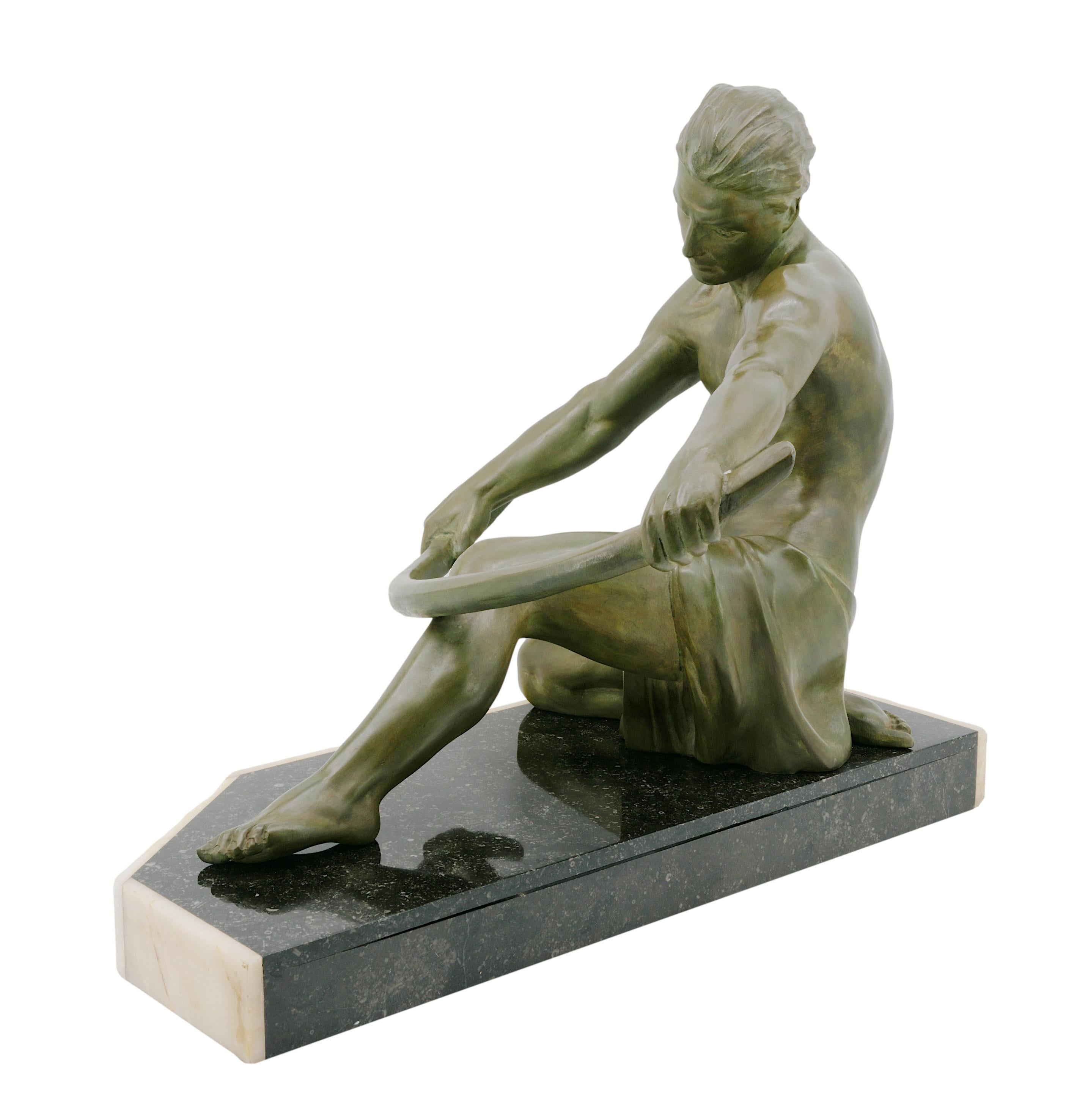 Salvadanaio In Terracotta Art Déco - Handmade Italy, 25cm, Senza Foro, Decorativo - Foto 9