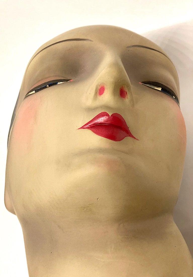 Plaster French Art Deco Mannequin Display of 1920s Flapper