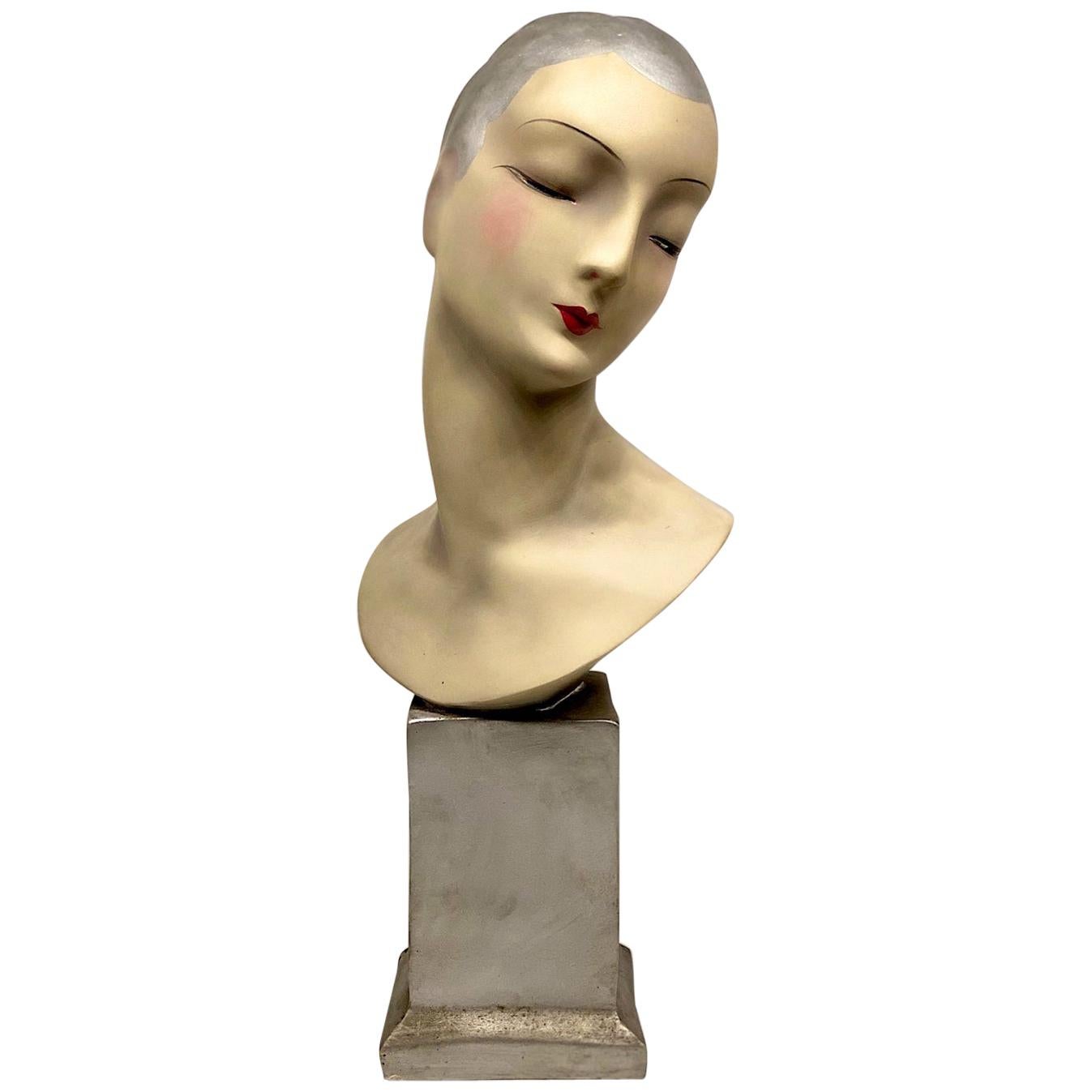 French Art Deco Mannequin Display of 1920s Flapper