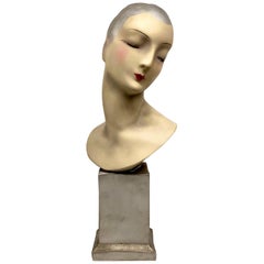 Antique French Art Deco Mannequin Display of 1920s Flapper