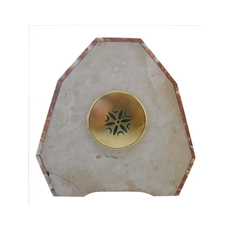 French Art Deco Mantel Clock Set, circa 1910 For Sale 3
