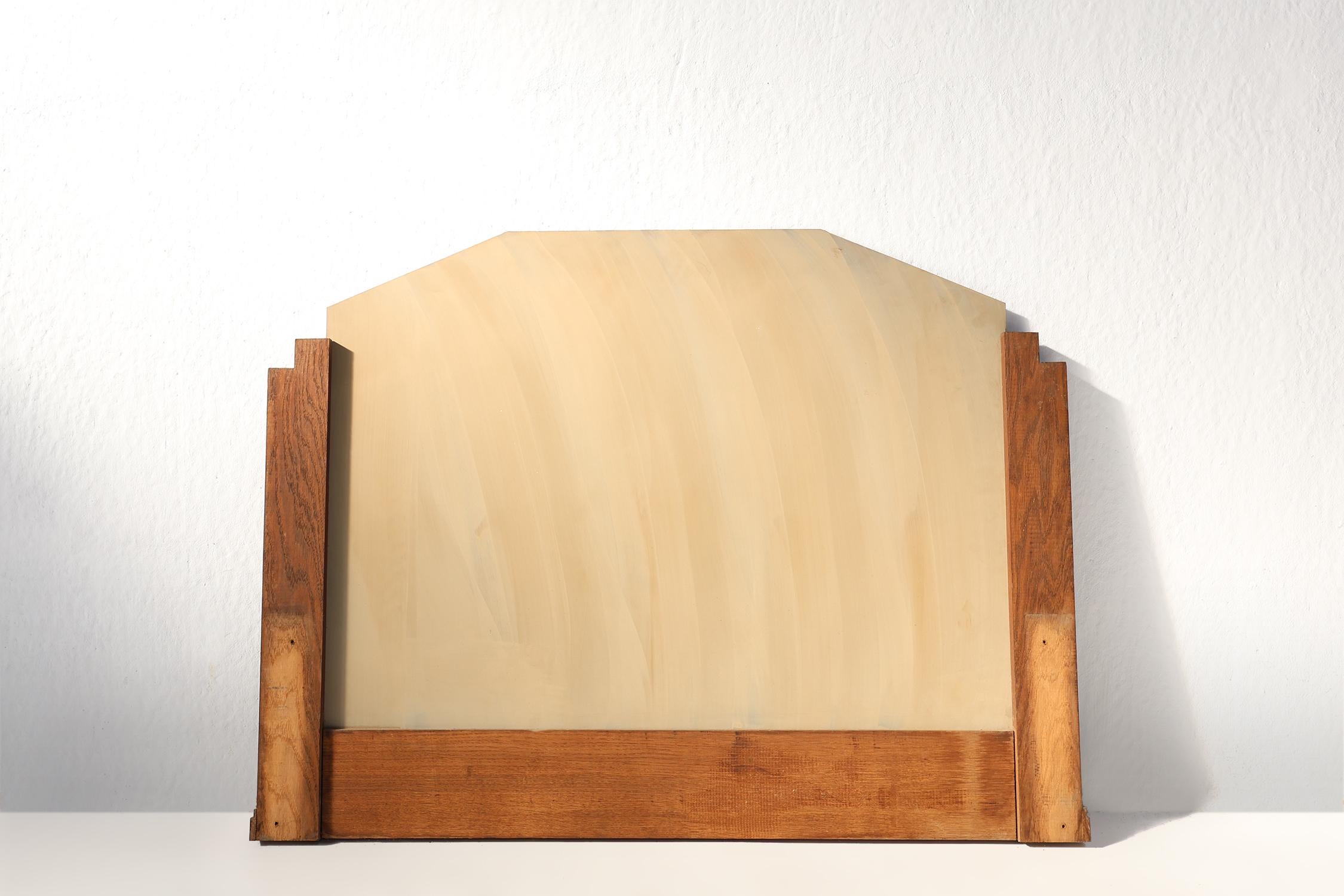 French Art Deco Mantel Mirror in wood, France 1930s 4