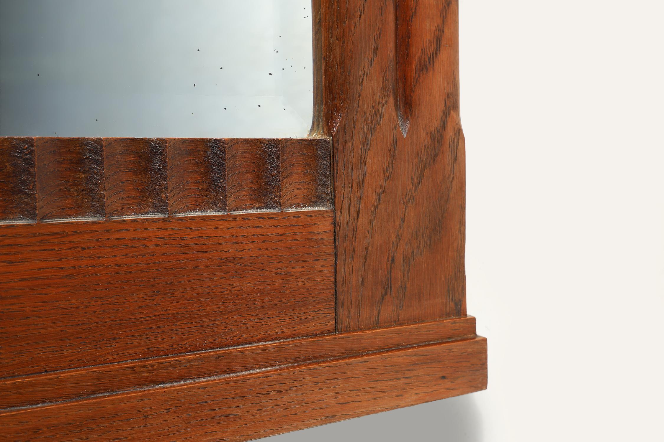 Mid-20th Century French Art Deco Mantel Mirror in wood, France 1930s