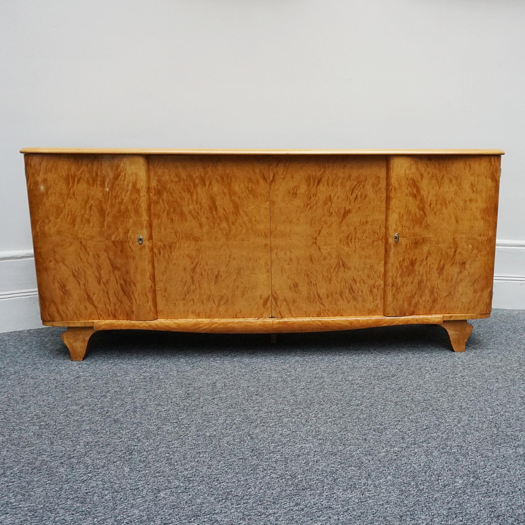 French Art Deco Maple Veneered Sideboard 10