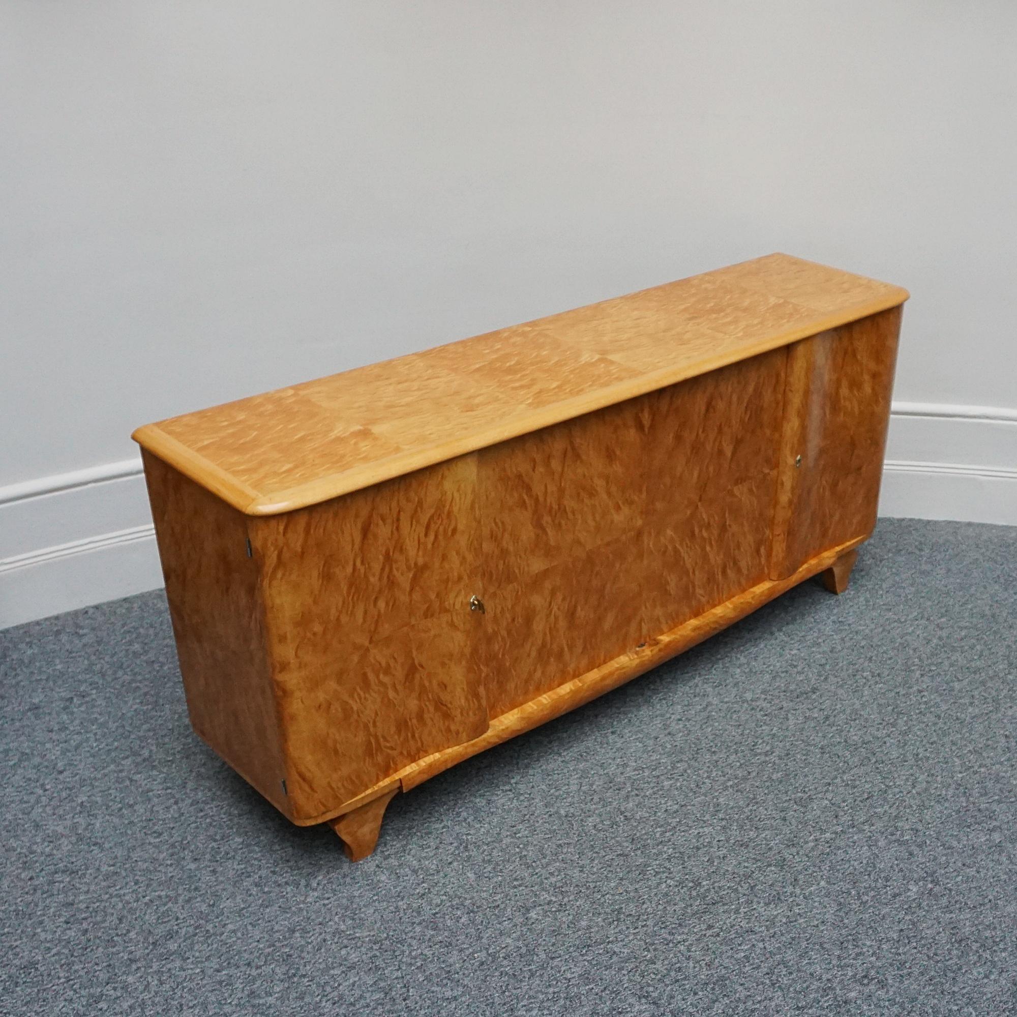 French Art Deco Maple Veneered Sideboard 2