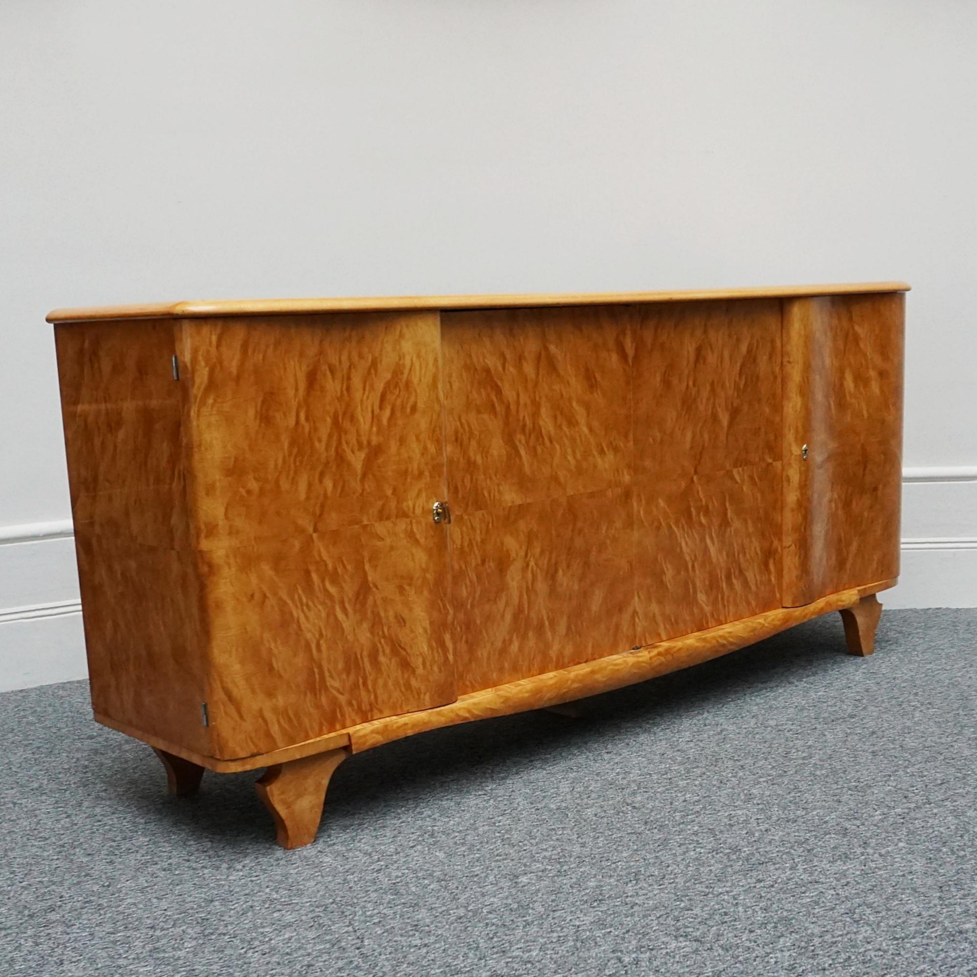 French Art Deco Maple Veneered Sideboard 3