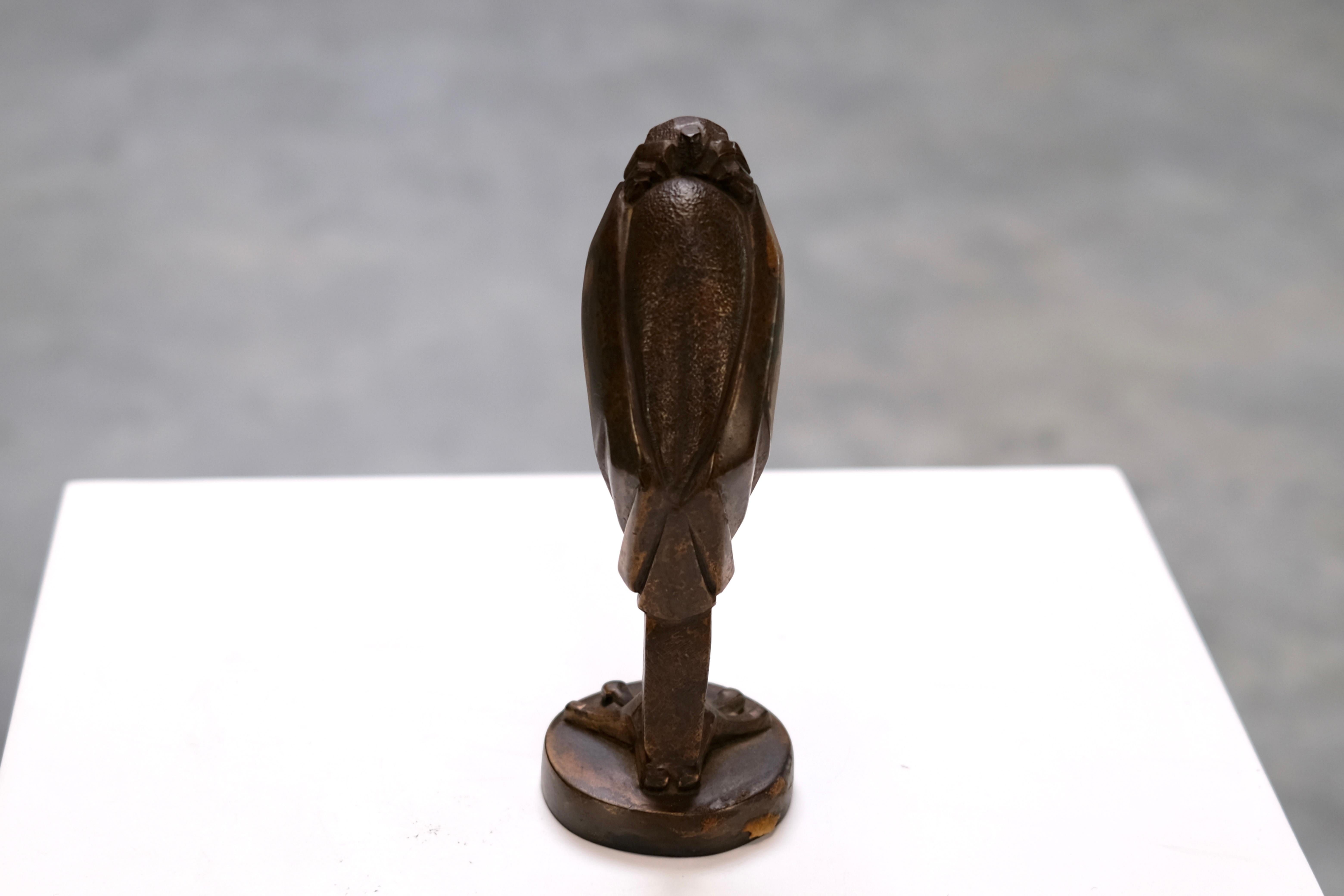 Sculpture en forme d'oiseau marabout par Max Le Verrier, années 1930, spéléologie française Art Déco en vente 1