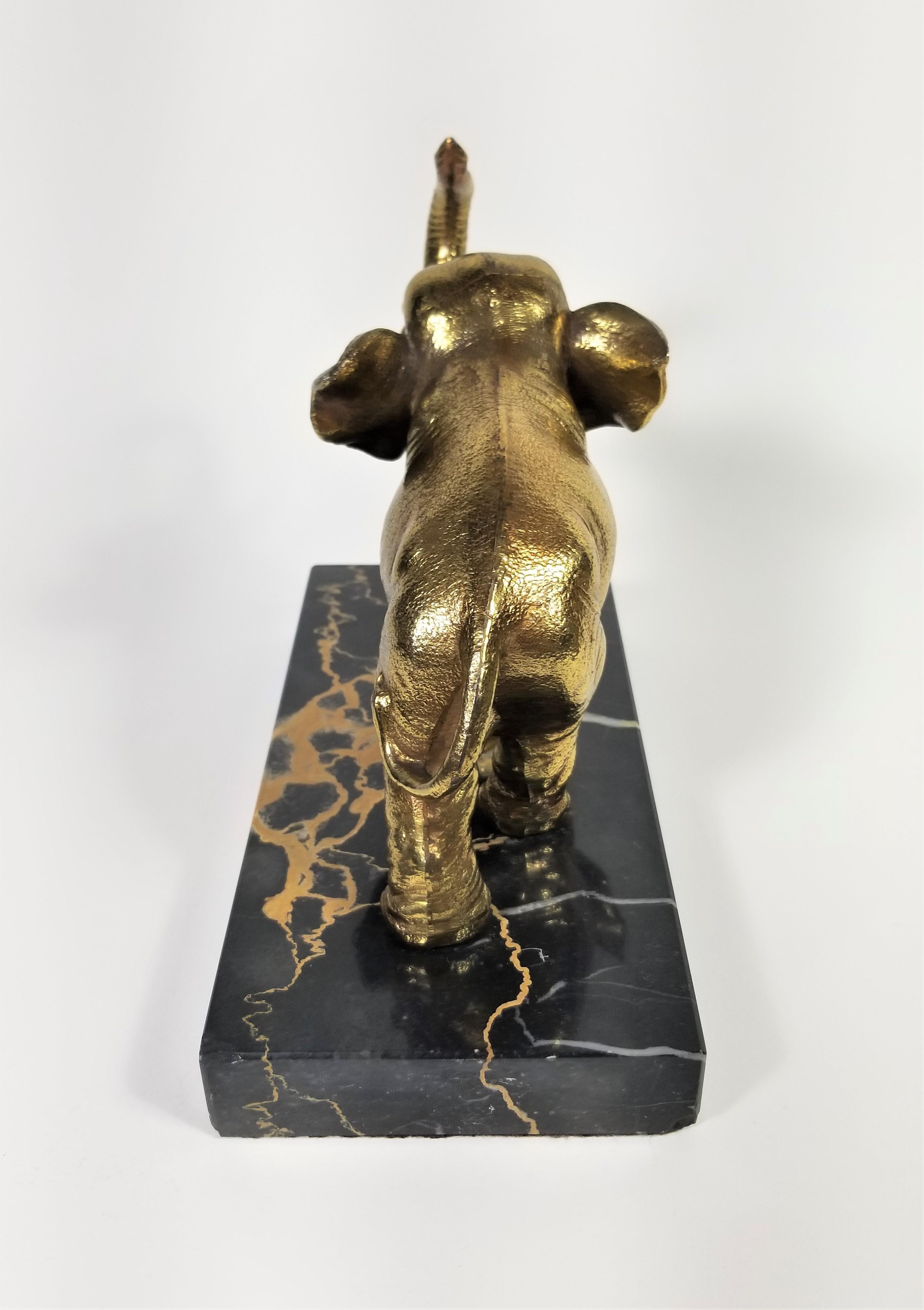 French Art Deco Marble Elephant Bookends For Sale 3
