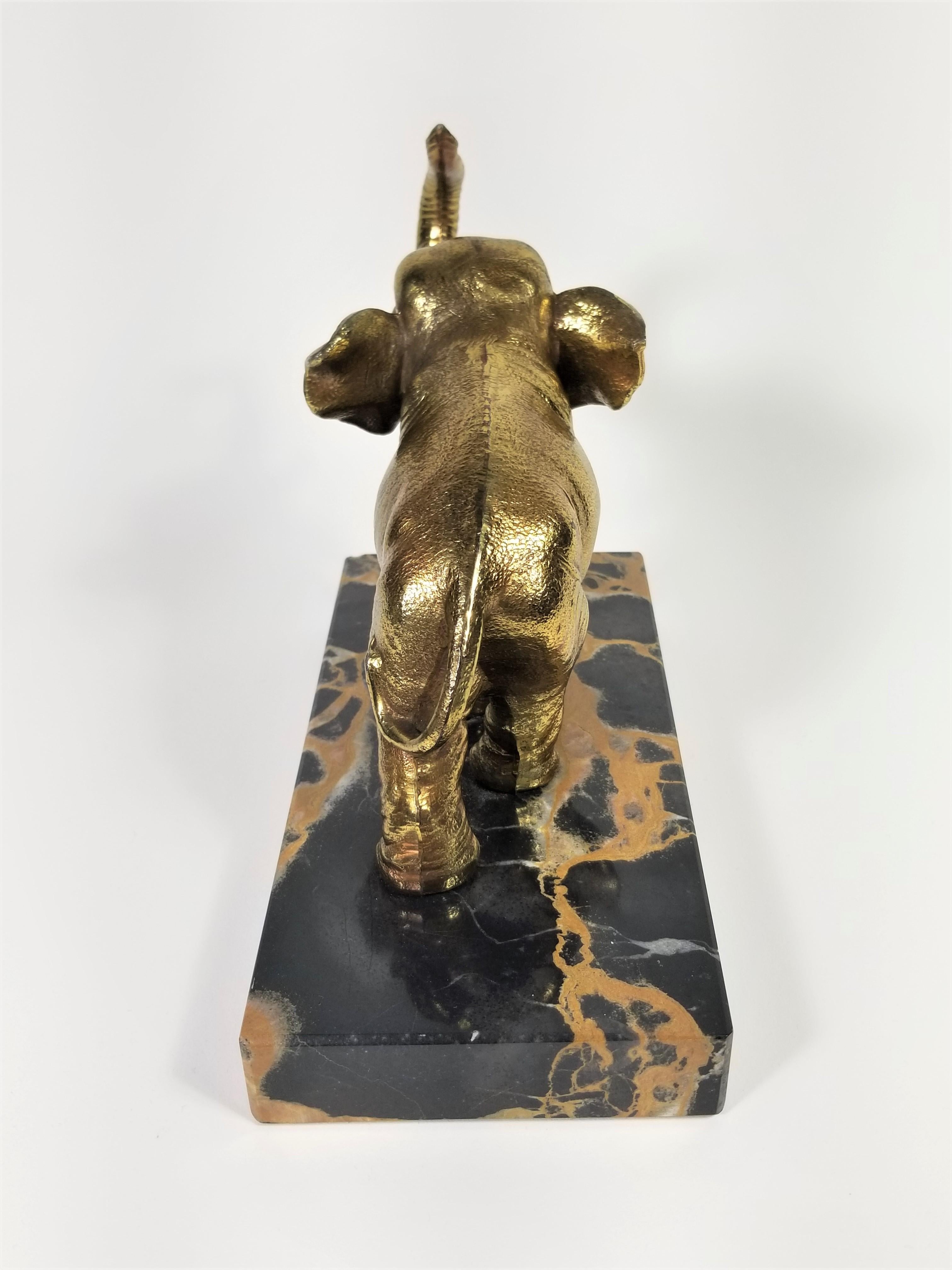 French Art Deco Marble Elephant Bookends For Sale 4