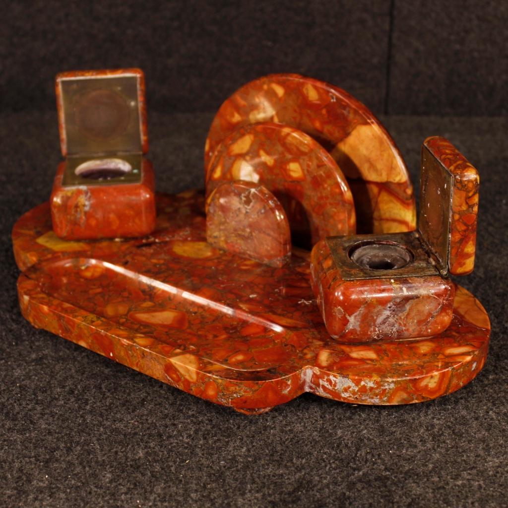 French Art Deco Marble Inkwell, 20th Century For Sale 7