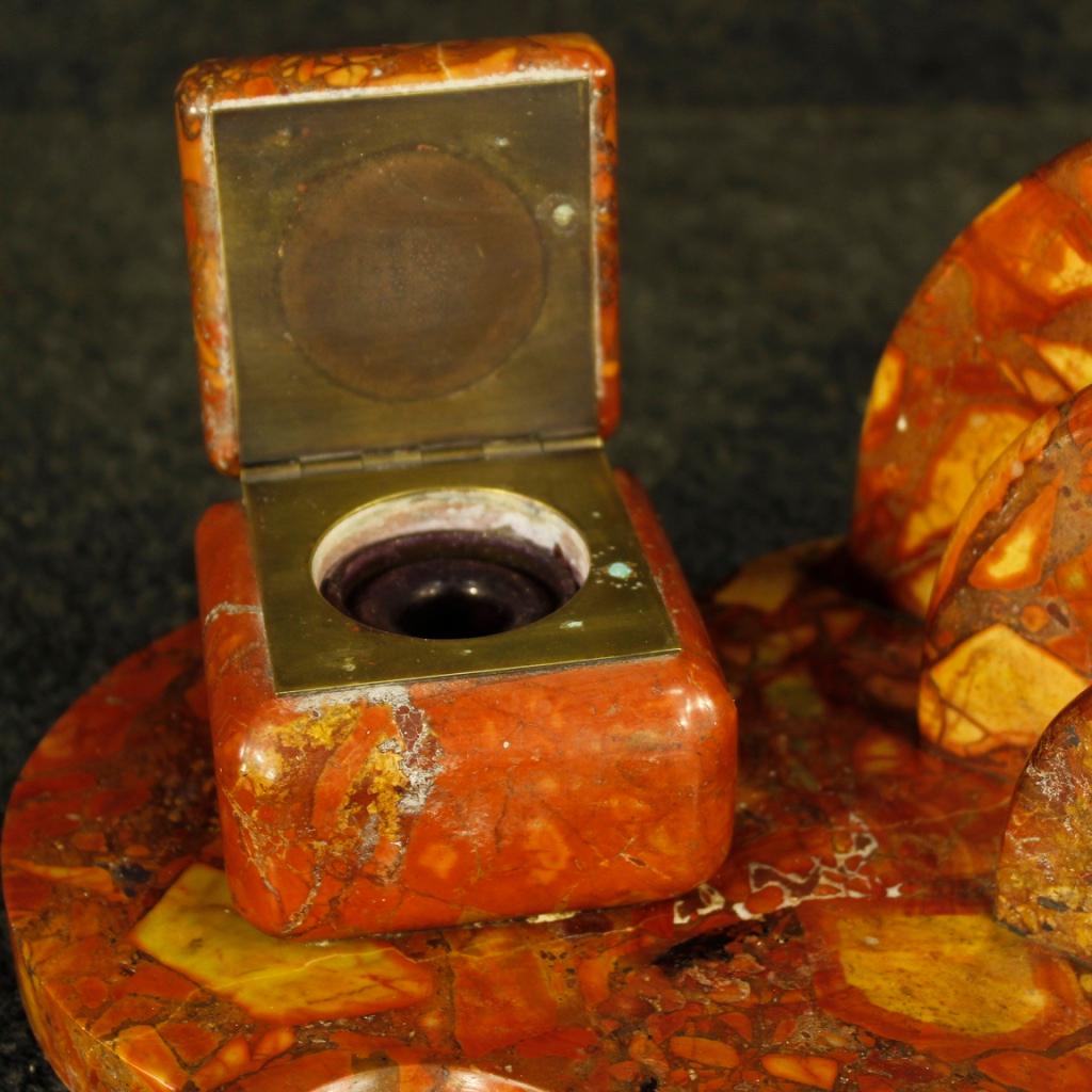 French Art Deco Marble Inkwell, 20th Century In Good Condition For Sale In London, GB