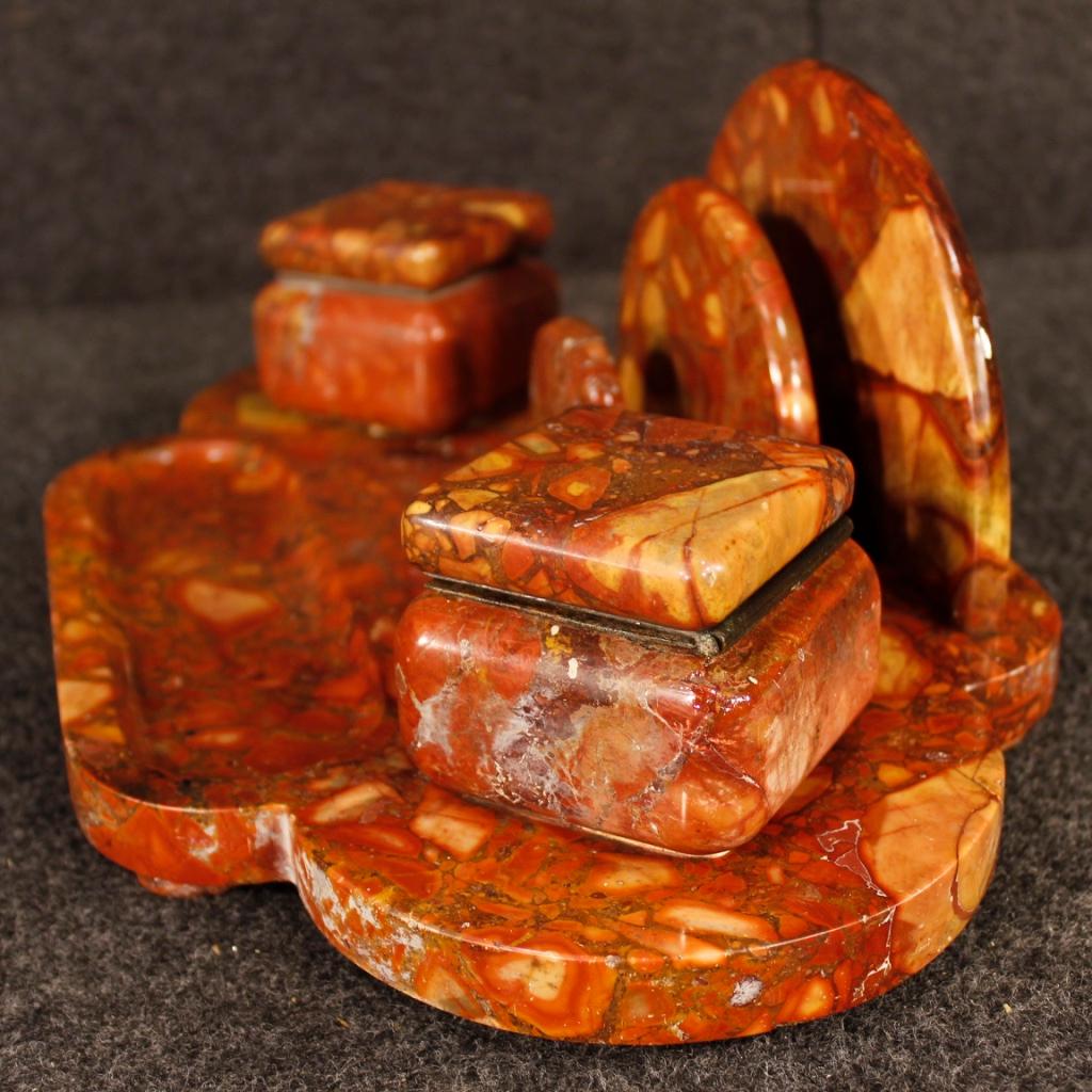 French Art Deco Marble Inkwell, 20th Century For Sale 3