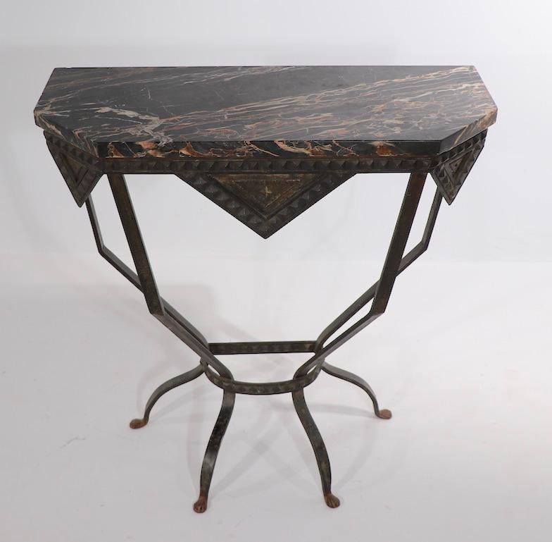 Chic iron base console with thick ( 1