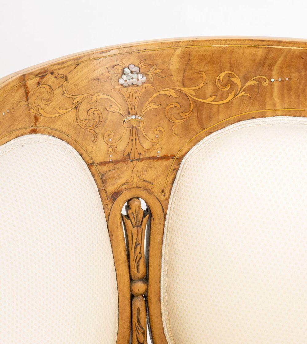 Francese Sedia da vasca in noce e intarsio Art Déco francese in vendita