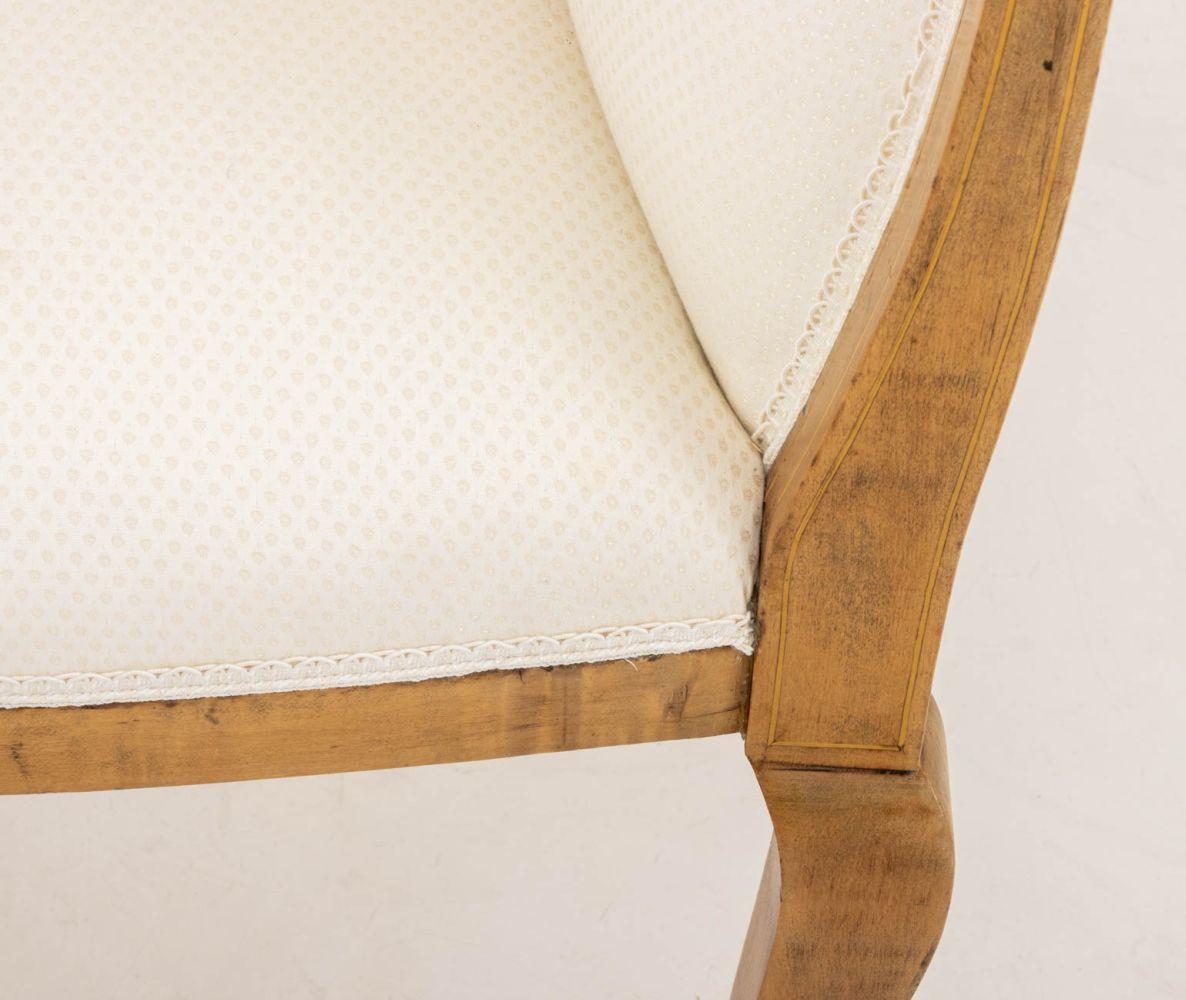 Sedia da vasca in noce e intarsio Art Déco francese In condizioni buone in vendita a Astoria, NY