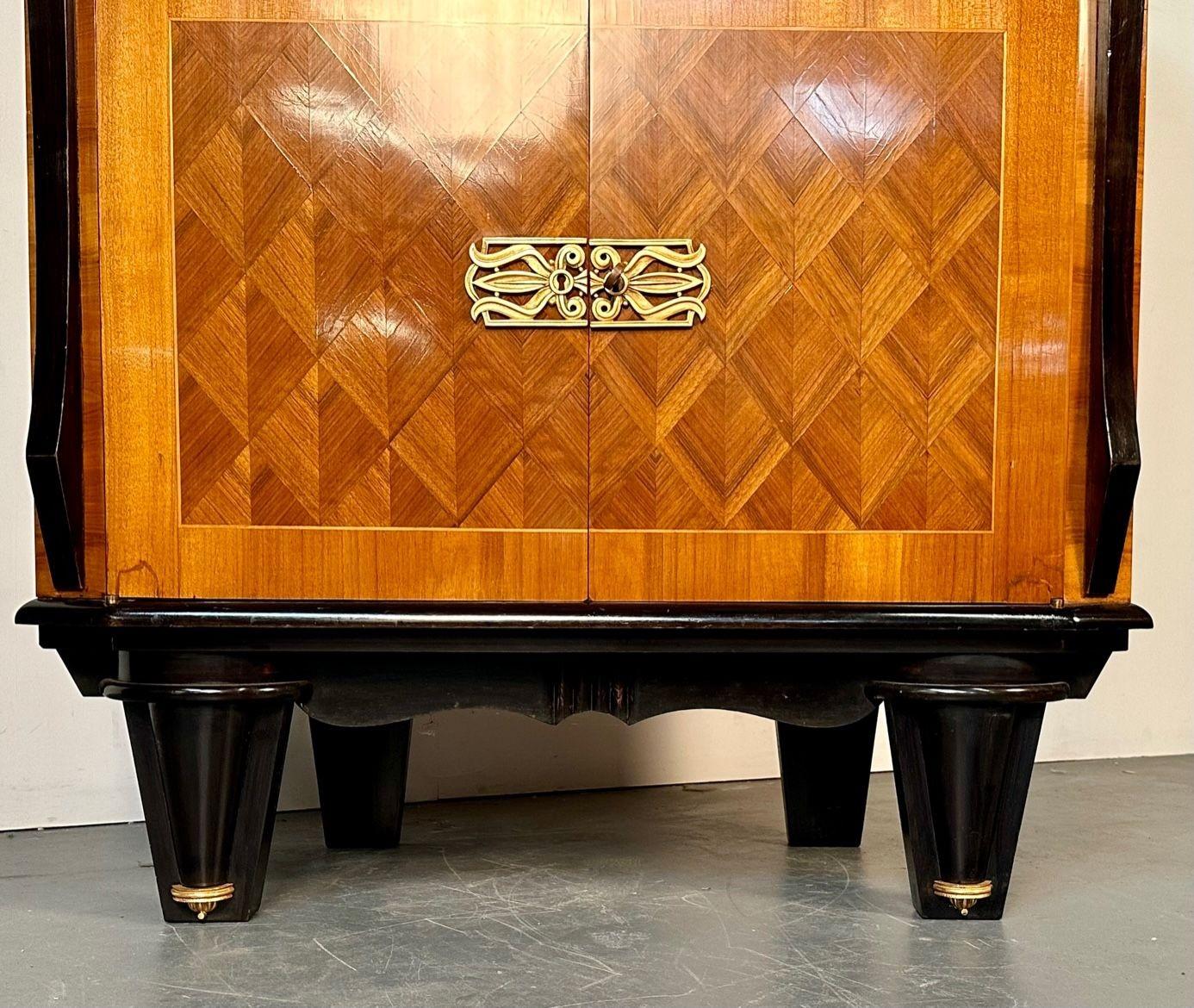 French Art Deco Marquetry Vitrine / Cabinet, Buffet, Jewelers Cabinet For Sale 4