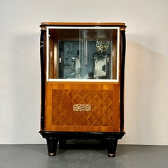 French Art Deco Marquetry Vitrine / Cabinet, Buffet, Jewelers Cabinet