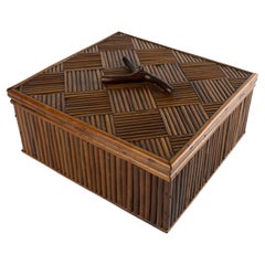French Art Deco Marquetry Wood Box, circa 1930