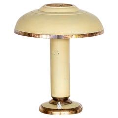 French Art Deco Metal and Brass Lamp