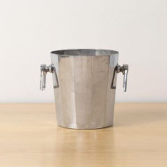 French Art Deco Metal Ice Bucket