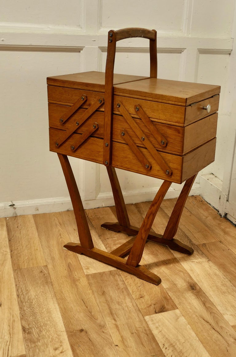 French Art Deco Metamorphic Concertina Sewing or Work Box For Sale at ...