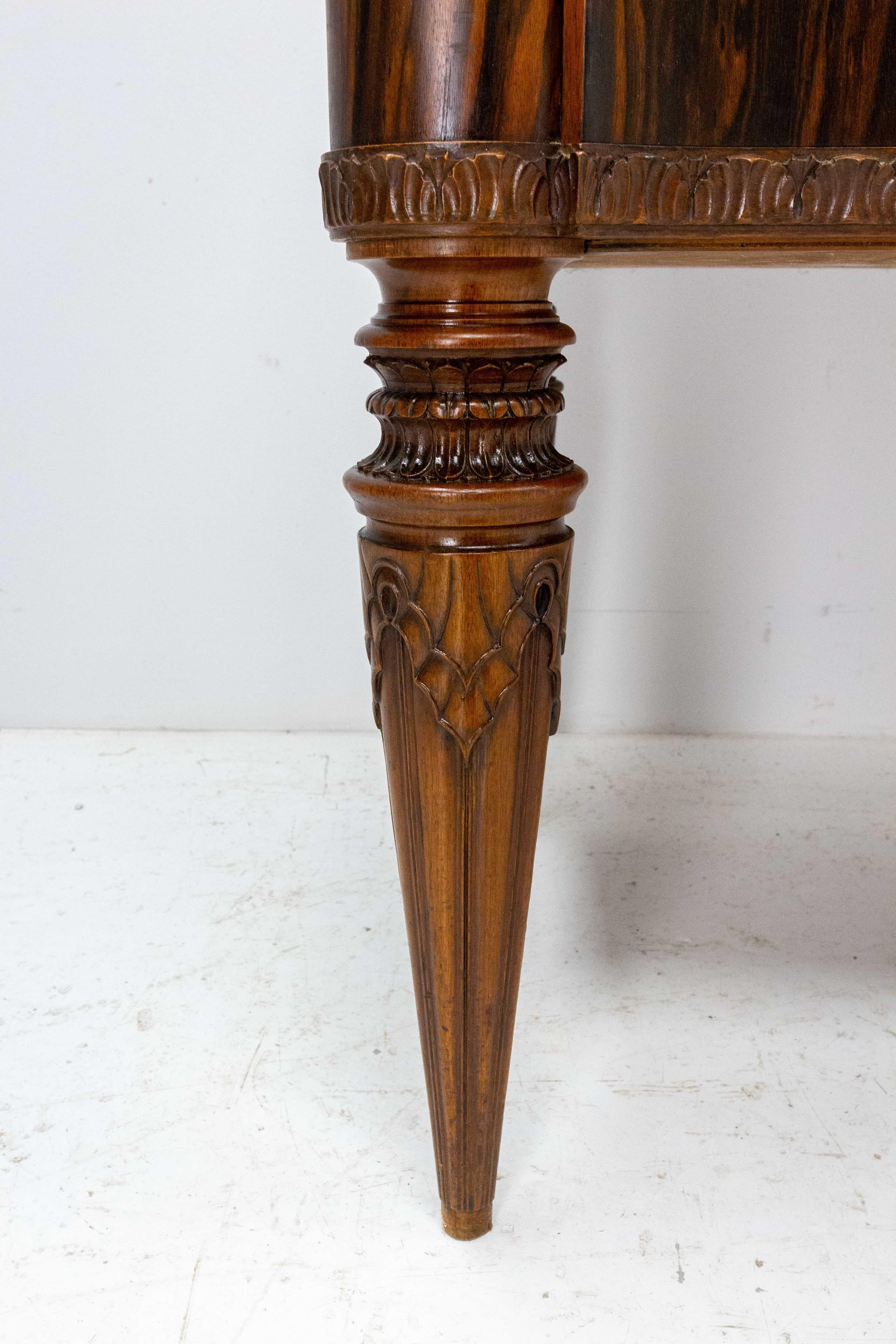 Meuble de Metier Art Déco français commode avec dessus en marbre et table à poignée vers 1920 en vente 10