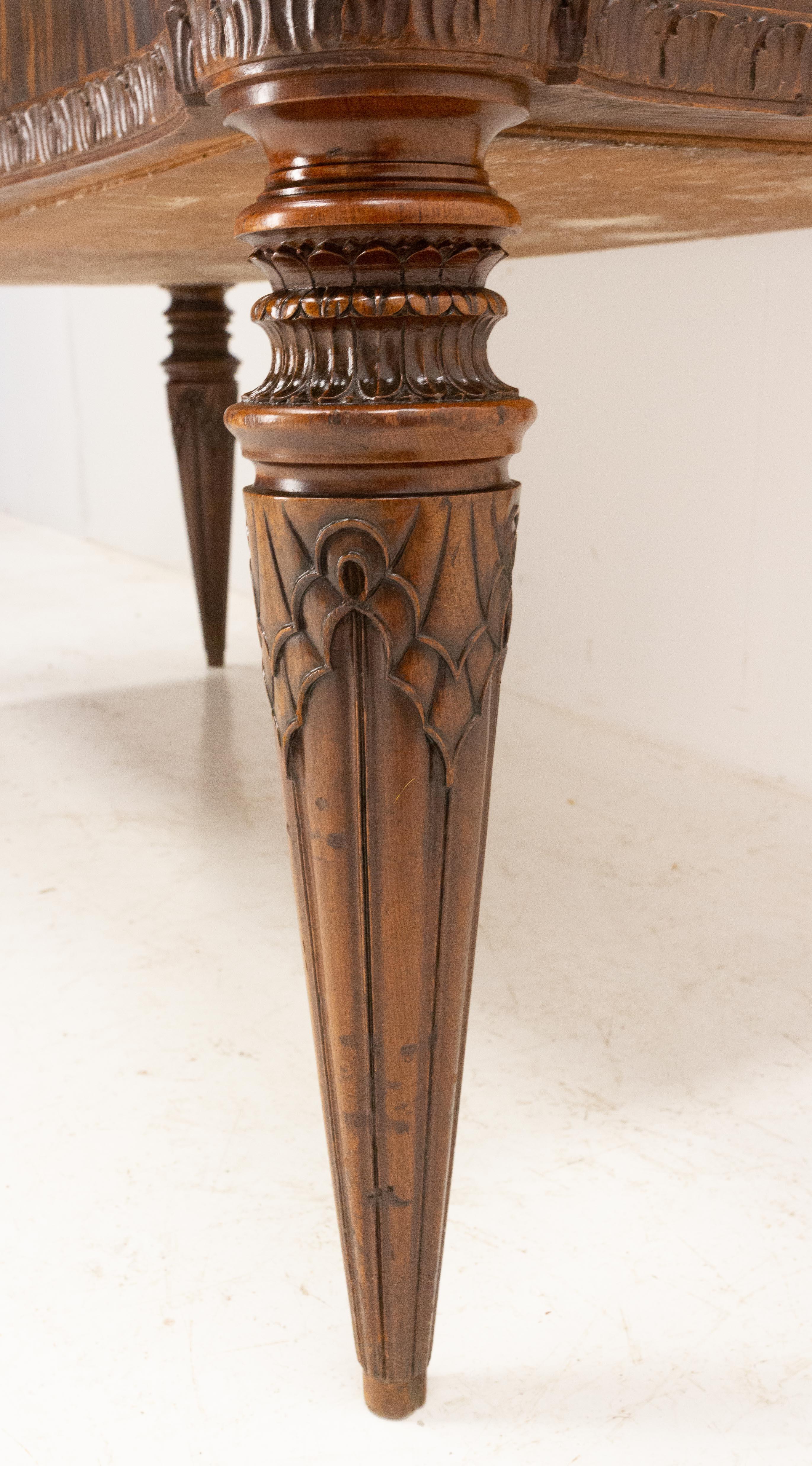 Meuble de Metier Art Déco français commode avec dessus en marbre et table à poignée vers 1920 en vente 11