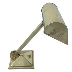 Retro French Art Deco / Mid-Century Modern Solid Brass Articulating Desk Lamp