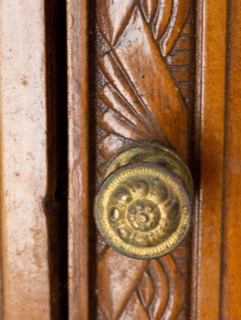 French Art Deco Little Poplar Armoire with Mirror or Wall