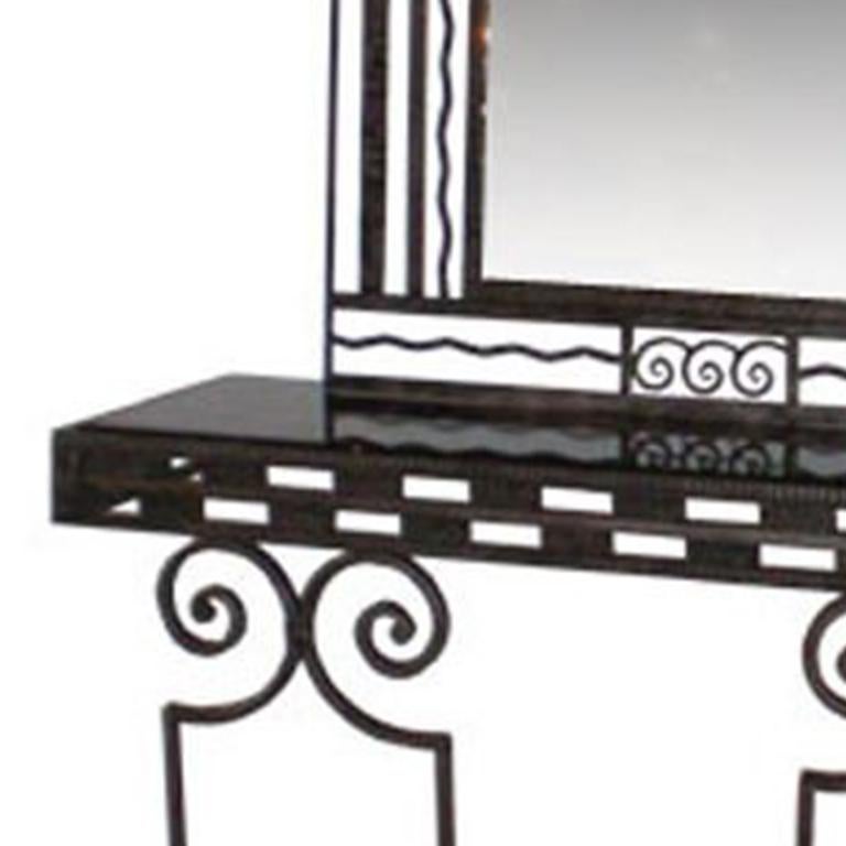 Specchio e console in stile Art Deco francese In condizioni ottime in vendita a Pompano Beach, FL