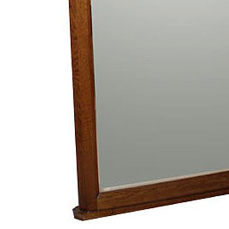 art deco wooden mirror